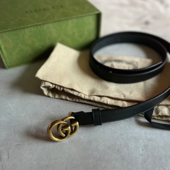 Slim black Gucci Belt sz 90/95 main image 8